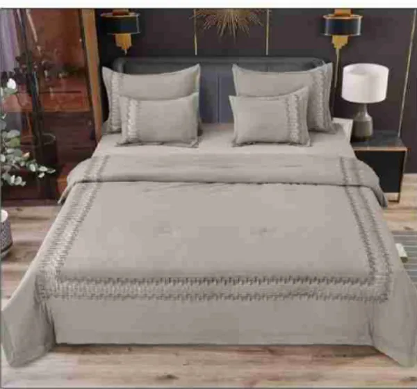 Glace_Cotton_Embroidered_Grey_Six_Piece_Comforter_Set_|_King_Size