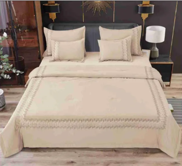 Cotton_Embroidered_Beige_Six_Piece_Comforter_Set_|_King_Size