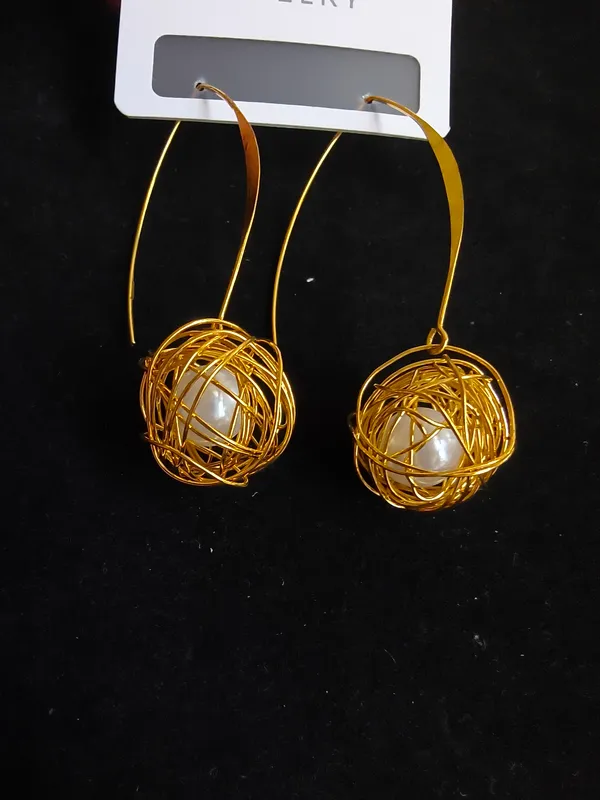 Aarsa_Premium_Korean_Style_Gold_Finish_Pearl_Orbit_Drop_Earrings_For_
__Women_And_Girls_|_Luxury_Designer_Statement_Fashion_Jewellery