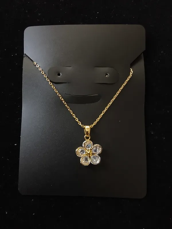 Aarsa_Premium_Anti-Tarnish_Micro_Gold_Plated_Cz_Floral_Pendant_
__Necklace_For_Women_&_Girls_|_Elegant_Stainless_Steel_Flower_Chain_
__Jewellery