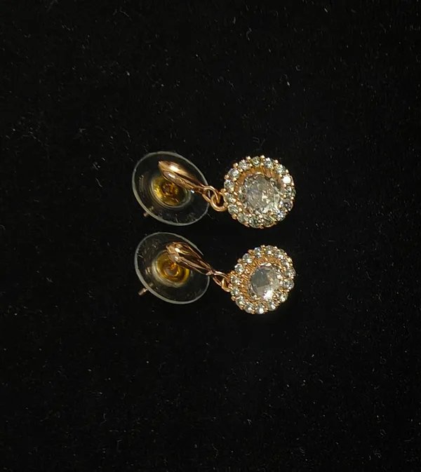 Aarsa_Premium_Rose_Gold_Plated_Halo_Cz_Drop_Earrings_For_Women_
__&_Girls_|_Brass_Designer_Daily_Wear_&_Party_Wear_Earrings
