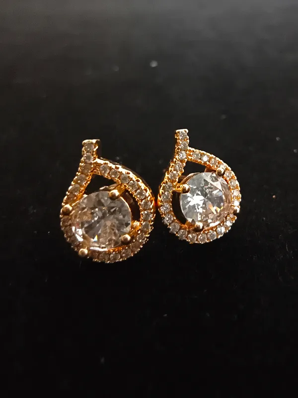 Aarsa_Premium_Rose_Gold_Finish_Cz_Halo_Stud_Earrings_For_
__Women_And_Girls_|_Elegant_Party_Wear_Fashion_Jewellery
