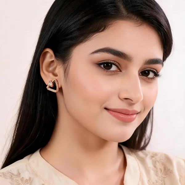 Aarsa_Premium_Rose_Gold_Finish_Geometric_Triangle_Cz_Stud_Earrings_
__For_Women_And_Girls_|_Elegant_Daily_Wear_Fashion_Jewellery