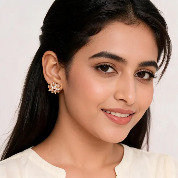 Aarsa_Premium_Rose_Gold_Plated_Floral_Cz_Stud_Earrings_For_Women_
__&_Girls_|_Brass_Base_Designer_Flower_Earrings_For_Daily,_Office_
__&_Party_Wear