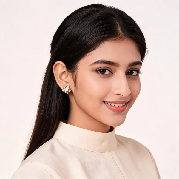 Aarsa_Premium_Rose_Gold_Plated_Pastel_Pink_Star_Cz_Designer_Stud_
__Earrings_For_Women_&_Girls_|_Brass_Base_Korean_Style_Daily_Wear,_Party_
__Wear_&_Fashion_Earrings