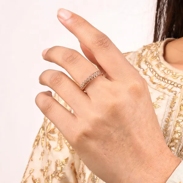 Aarsa_Premium_Rose_Gold_Plated_Crown_Style_Cz_Crystal_Band_Ring_
__For_Women_&_Girls_|_Brass_Korean_Style_Minimal_Designer_Daily_Wear_
__Ring