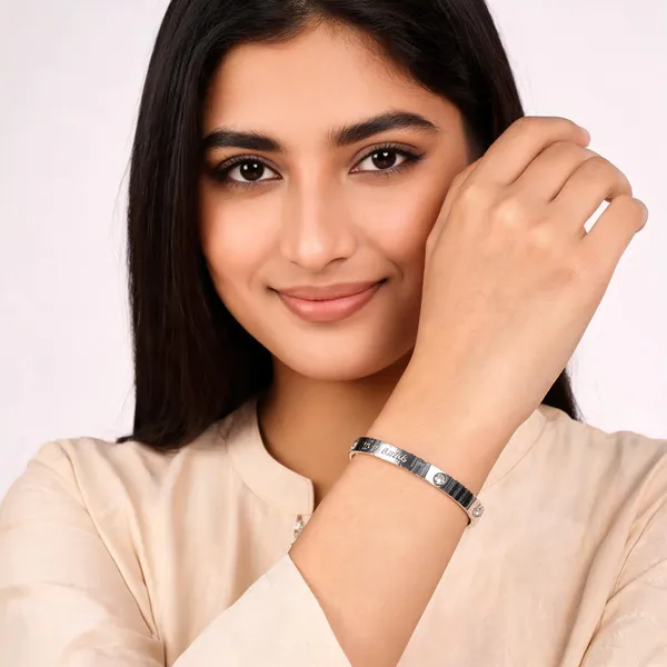 Aarsa_Premium_18K_Silver_Plated_Stainless_Steel_Cartier_Style_Screw_
__Cz_Bracelet_For_Women_And_Girls_|_Luxury_Minimal_Bangle_Jewellery