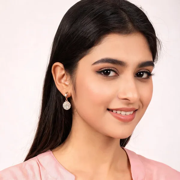 Aarsa_Premium_Rose_Gold_Plated_Halo_Cz_Drop_Earrings_For_Women_
__&_Girls_|_Brass_Designer_Daily_Wear_&_Party_Wear_Earrings