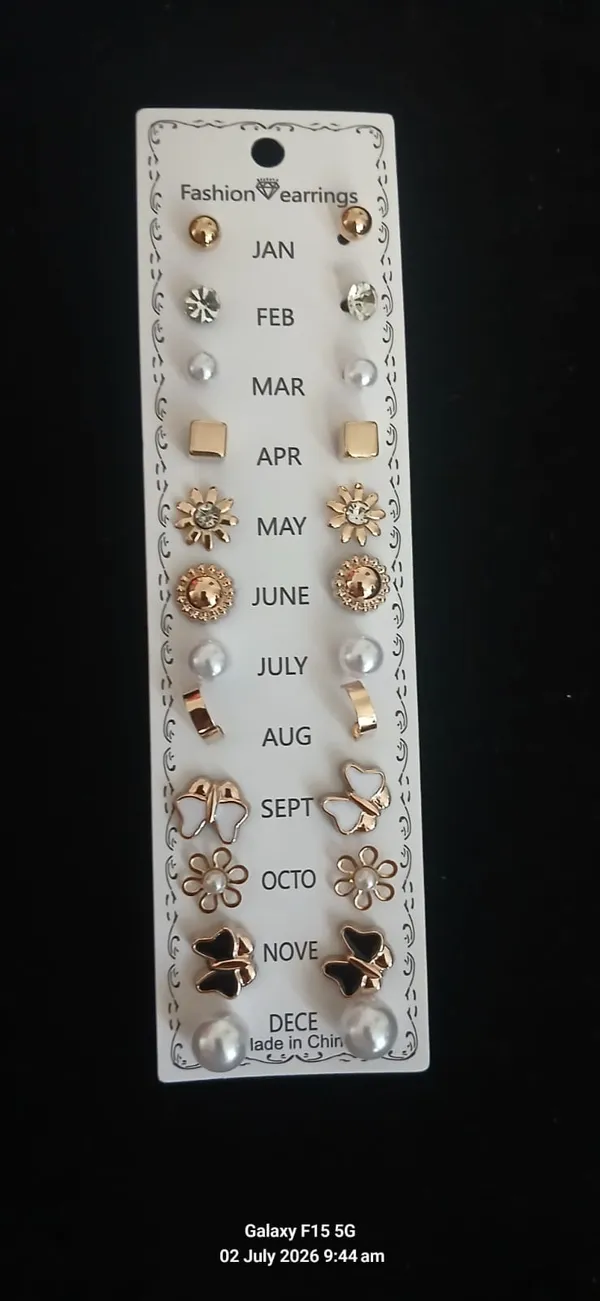 Aarsa_Premium_Rose_Gold_Plated_Korean_Style_Stud_Earrings_Combo_
__Set_For_Women_&_Girls_|_Stainless_Steel_Multi_Design_Daily_Wear_Earrings_
__(12_Pairs)