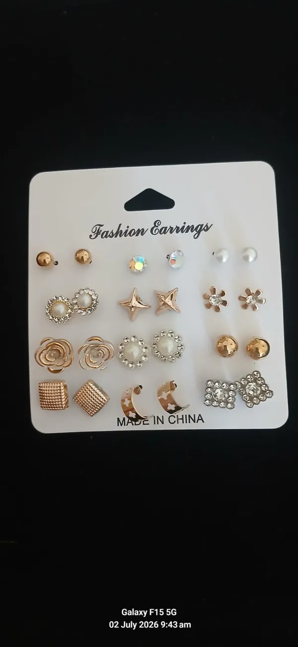 Aarsa_Premium_Rose_Gold_Plated_Korean_Style_Stud_Earrings_Combo_
__Set_For_Women_&_Girls_|_Stainless_Steel_Multi_Design_Daily_Wear_Earrings_
__(12_Pairs)