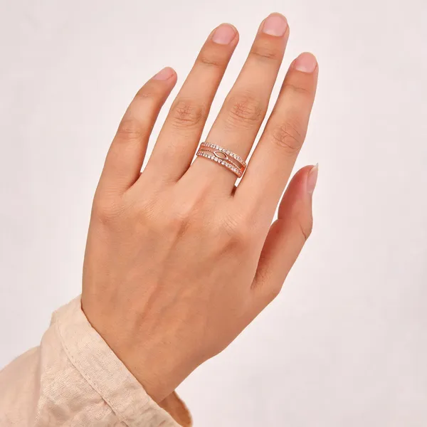 Aarsa_Premium_Rose_Gold_Plated_Dual_Pava_Cz_Adjustable_Ring_For_Women_&_Girls_|_Brass_Designer_Daily_Wear_Fashion_Ring