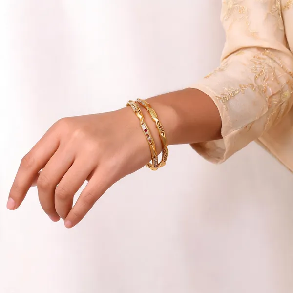 Aarsa_Premium_Micro_Gold_Plated_Geometric_Cz_Stone_Designer_
__Bangles_For_Women_&_Girls_|_Brass_Daily,_Party_&_Festive_Wear_
__Bangles_(Set_Of_2)