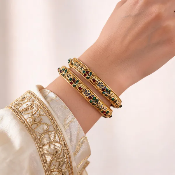 Aarsa_Premium_Micro_Gold_Plated_Traditional_Floral_Designer_Bangles_
__For_Women_&_Girls_|_Brass_Ethnic_Wedding_&_Festive_Wear_Bangles_
__(Set_Of_2)