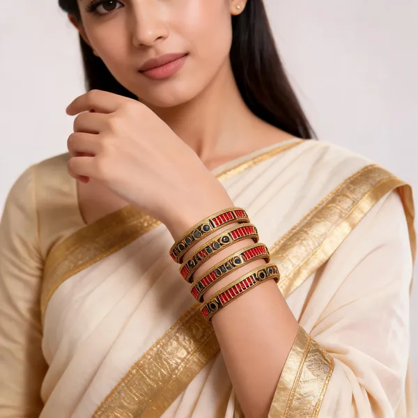 Aarsa_Premium_Micro_Gold_Plated_Traditional_Designer_Bangles_
__For_Women_&_Girls_|_Brass_Ethnic_Wedding_&_Festive_Wear_Bangles_
__(Set_Of_4)
