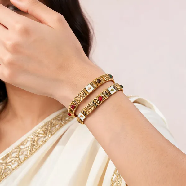 Aarsa_Premium_Micro_Gold_Plated_Designer_Multicolor_Stone_Bangles_
__For_Women_&_Girls_|_Brass_Traditional_Wedding_&_Festive_Bangles_
__(Set_Of_2)