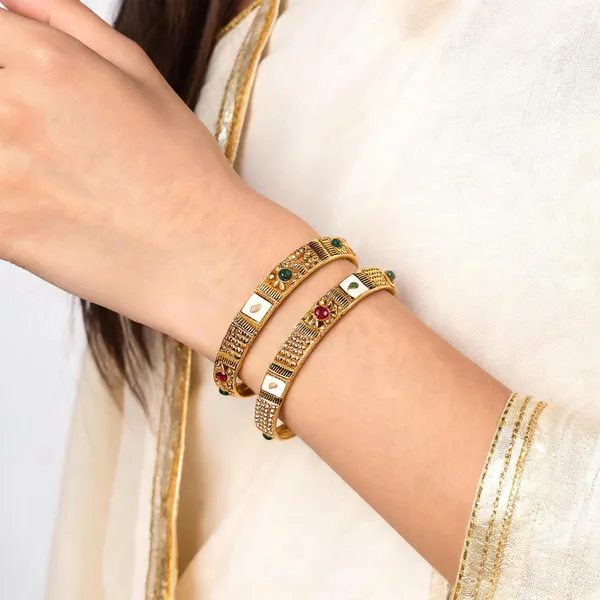 Aarsa_Premium_Micro_Gold_Plated_Designer_Multicolor_Stone_Bangles_
__For_Women_&_Girls_|_Brass_Traditional_Wedding_&_Festive_Bangles_
__(Set_Of_2)
