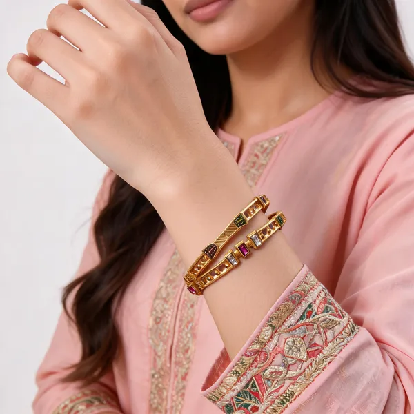 Aarsa_Premium_Micro_Gold_Plated_Designer_Multi-Colour_Stone_
__Bangles_For_Women_&_Girls_|_Brass_Traditional_Wedding_&_Festive_
__Bangles_(Set_Of_2)