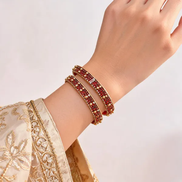 Aarsa_Premium_Micro_Gold_Plated_Traditional_Red_Enamel_Cz_Bangles_
__For_Women_&_Girls_|_Brass_Designer_Wedding_&_Festive_
__Bangles_(Set_Of_2)