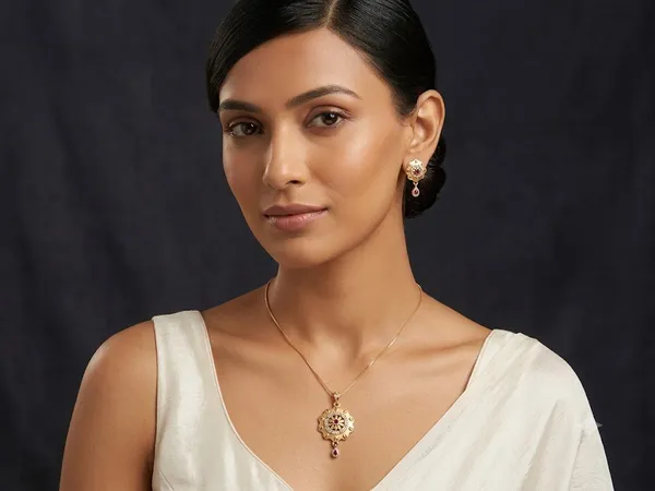 Aarsa_Premium_Micro_Gold_Plated_American_Diamond_Floral_Pendant_
__Necklace_Set_With_Earrings_For_Women_And_Girls_|_Wedding_&_Festive_
__Wear_Fashion_Jewellery