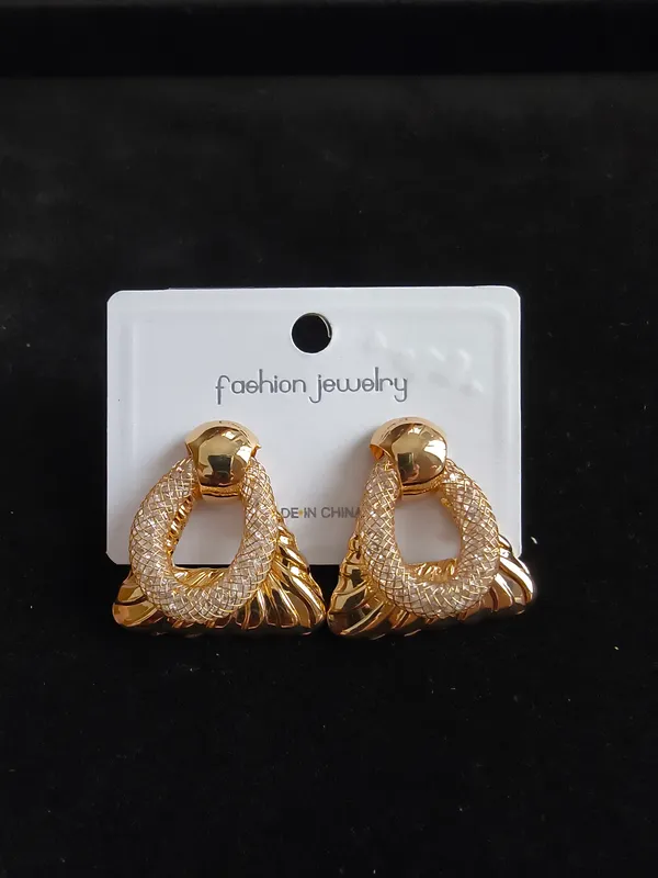 Aarsa_Premium_Gold_Plated_Korean_Style_Textured_Statement_Hoop_
__Earrings_For_Women_&_Girls_|_Stainless_Steel_Luxury_Hoop_Earrings