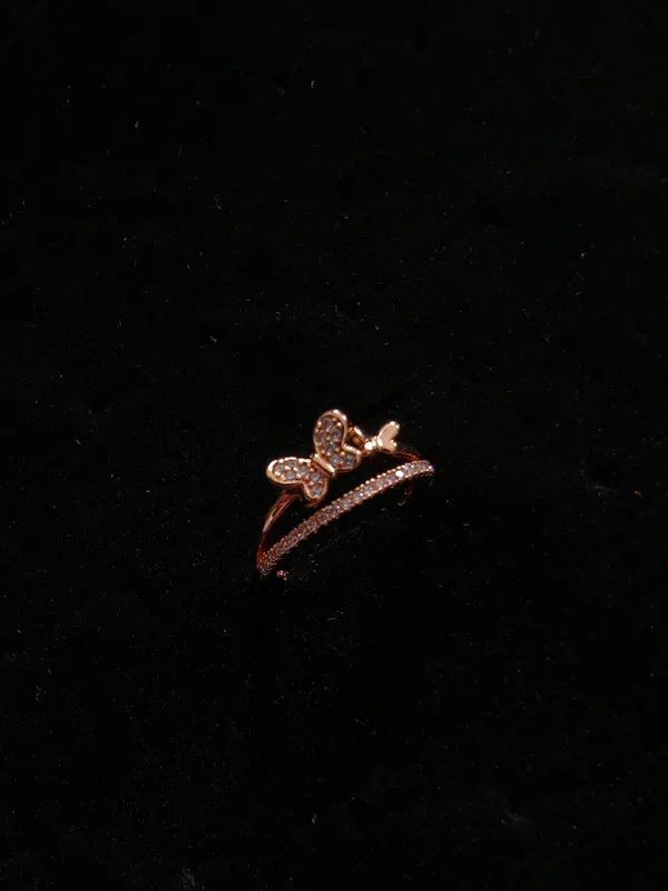 Aarsa_Premium_Rose_Gold_Plated_Butterfly_Adjustable_Ring_For_
__Women_&_Girls_|_Brass_Cz_Korean_Style_Designer_Daily_Wear_Ring