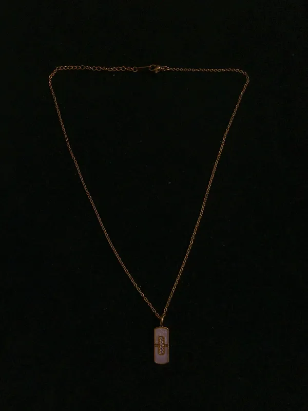 Aarsa_Premium_Stainless_Steel_Mother_Of_Pearl_Rectangle_Cz_Korean_
__Style_Pendant_Necklace_For_Women_&_Girls_|_Micro_Gold_Plated_Minimal_
__Designer_Necklace