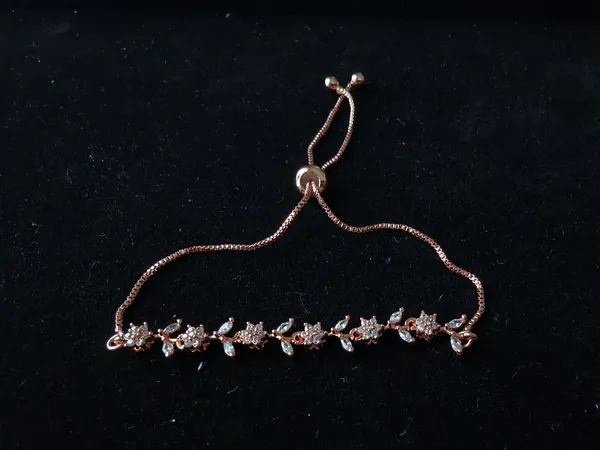 Aarsa_Premium_Rose_Gold_Finish_American_Diamond_Floral_Adjustable_
__Bracelet_For_Women_And_Girls_|_Elegant_Daily_Wear_Fashion_Jewellery