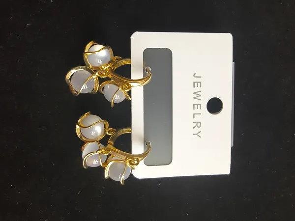 Aarsa_Premium_Gold_Plated_Korean_Style_Floral_Hoop_Earrings_
__For_Women_&_Girls_|_Stainless_Steel_Cute_Flower_Charm_Earrings