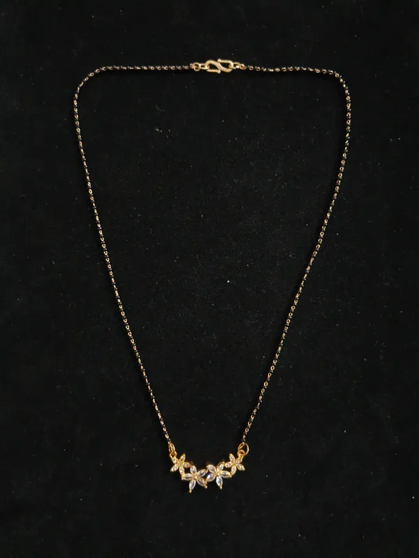 Aarsa_Premium_Rose_Gold_Finish_Floral_Cz_Mangalsutra_For_
__Women_|_Elegant_Black_Bead_Traditional_Jewellery