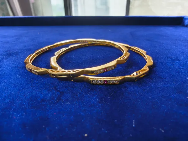 Aarsa_Premium_Micro_Gold_Plated_Geometric_Cz_Stone_Designer_
__Bangles_For_Women_&_Girls_|_Brass_Daily,_Party_&_Festive_Wear_
__Bangles_(Set_Of_2)