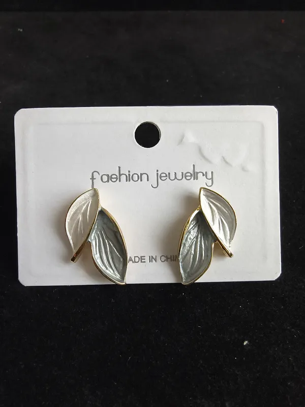 Aarsa_Premium_Gold_Plated_Korean_Style_Dual_Leaf_Enamel_
__Stud_Earrings_For_Women_&_Girls_|_Stainless_Steel_Minimal_
__Fashion_Jewellery