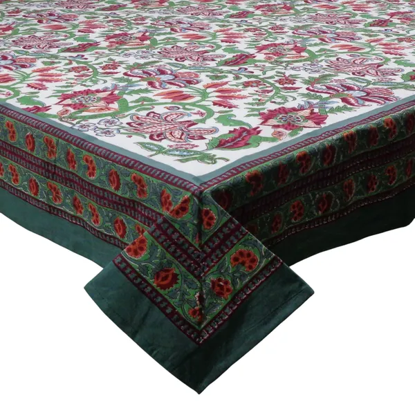White_And_Green_Premium_Cotton_Table_Cloth