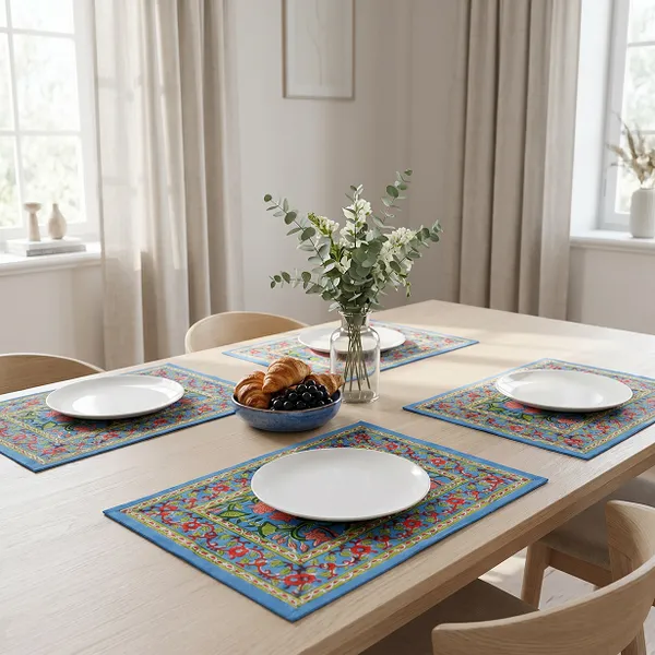 Blue_Premium_Cotton_Table_Mat