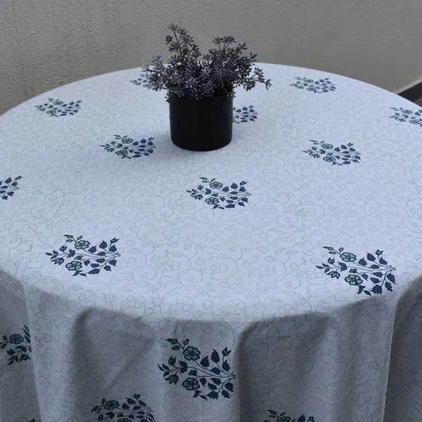 White_And_Green_Premium_Cotton_Table_Cloth