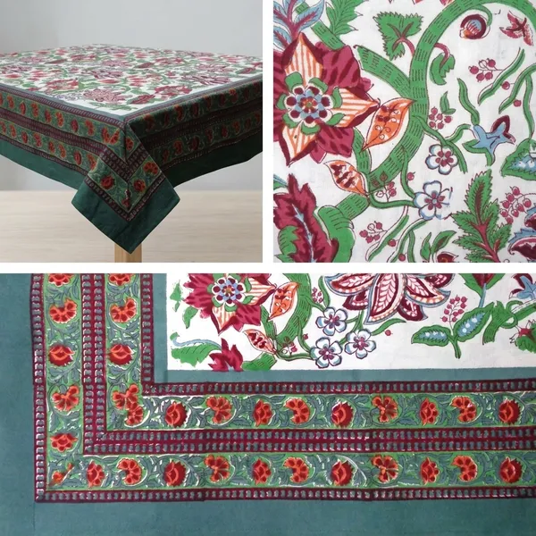 White_And_Green_Premium_Cotton_Table_Cloth