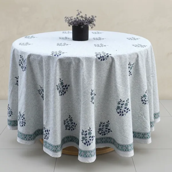 White_And_Green_Premium_Cotton_Table_Cloth