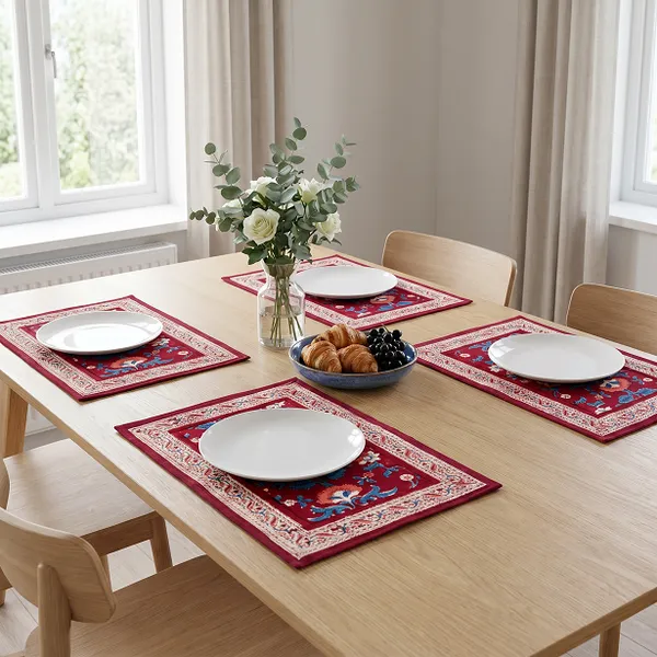 Maroon_Premium_Cotton_Table_Mat