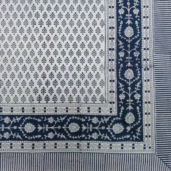 White_And_Navy_Blue_Premium_Cotton_Table_Cloth
