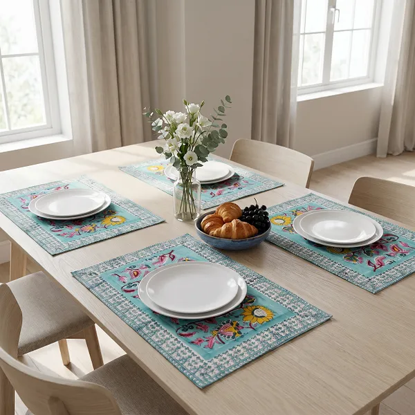 Turquoise_Premium_Cotton_Table_Mat