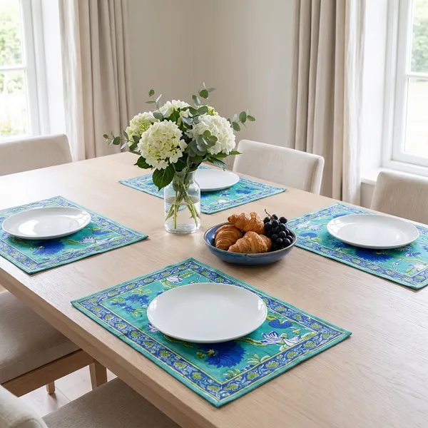 Turquoise_Premium_Cotton_Table_Mat