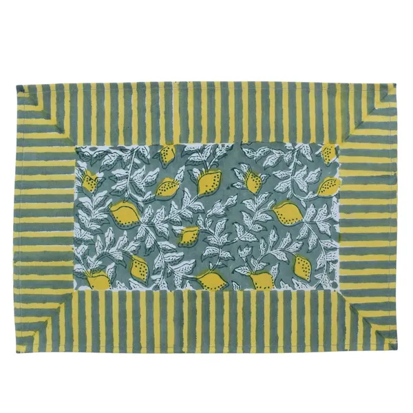 Yellow_And_Green_Premium_Cotton_Table_Mat