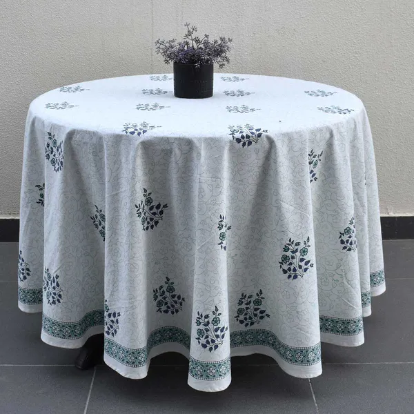 White_And_Green_Premium_Cotton_Table_Cloth