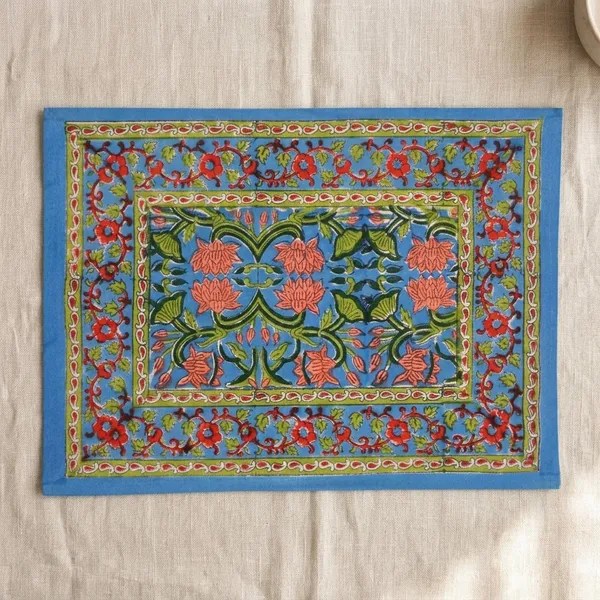 Blue_Premium_Cotton_Table_Mat