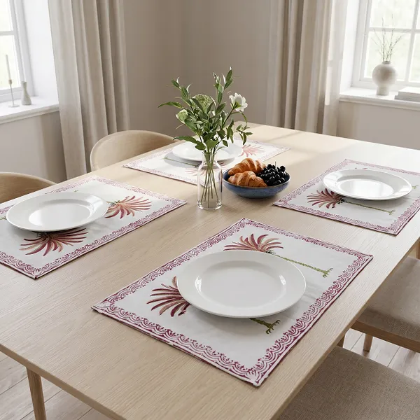 Maroon_Premium_Cotton_Table_Mat