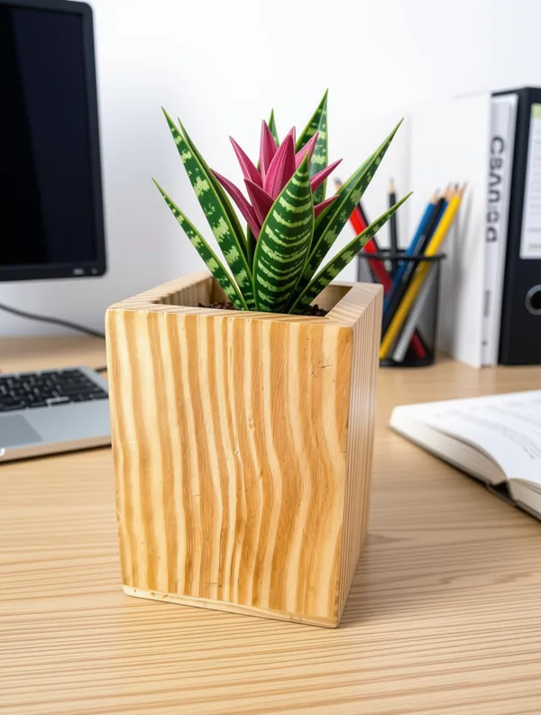 Mango_Wood_Pen_Holder_cum_Table_Planter