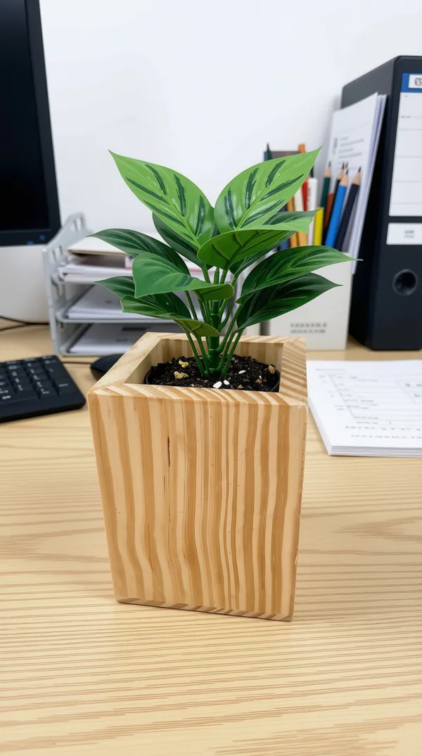 Mango_Wood_Pen_Holder_cum_Table_Planter