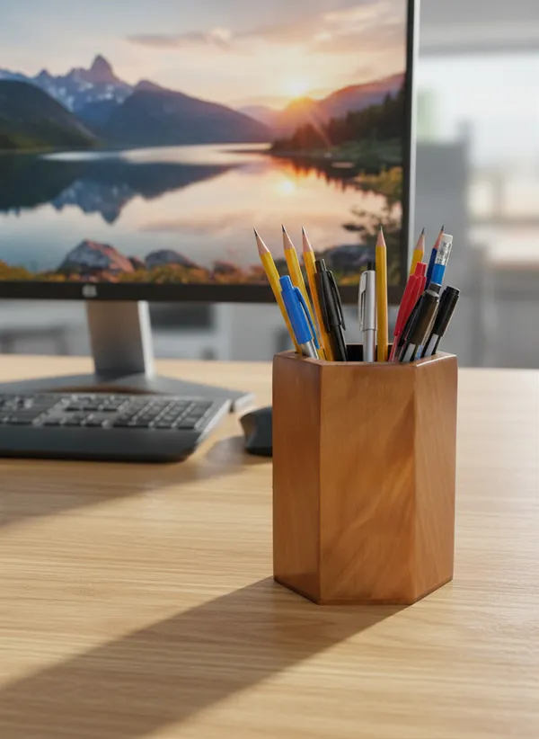 Mango_Wood_Plain_Pen_Holder