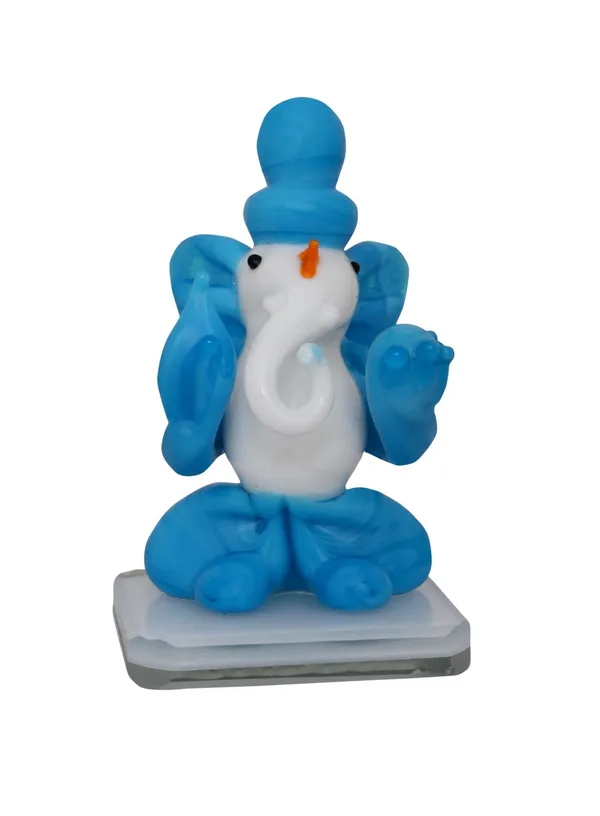 Glass_Ganesha_Blue_Showpiece