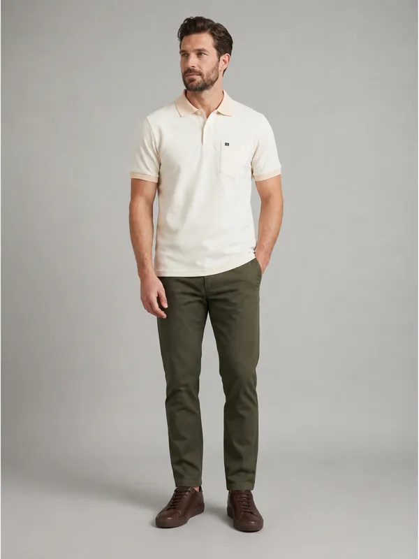 Cream_Dobby_Textured_Polo_T-Shirt_For_Men