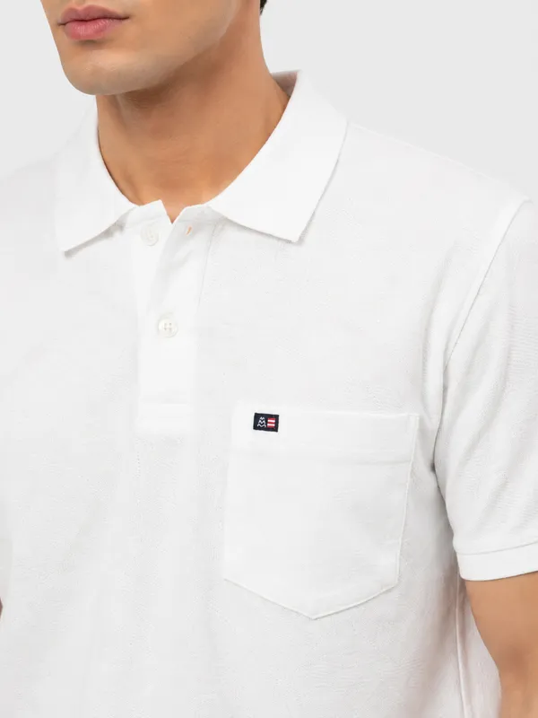 White_Diamond_Jacquard_Polo_T-Shirt
